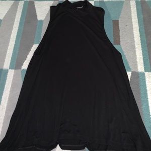 Black turtle neck tank top